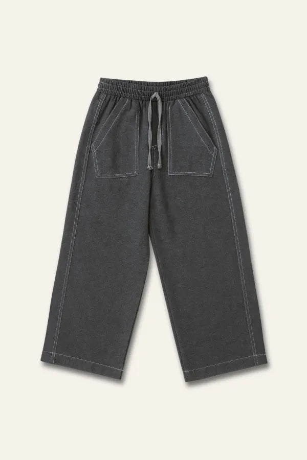 Boys’ Wide-Leg Cotton Blend Pants